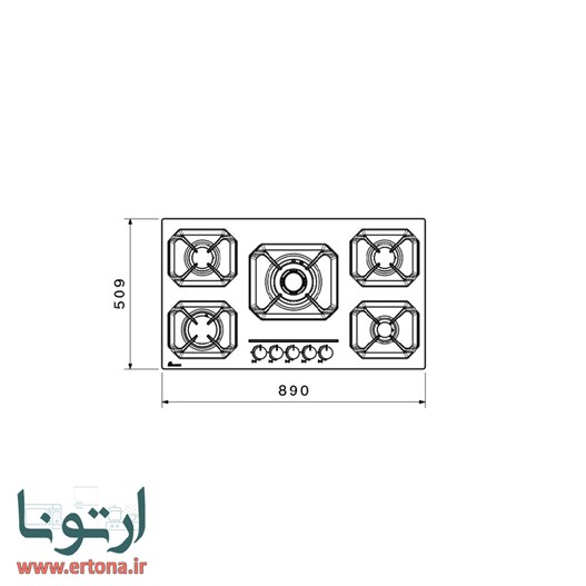 اجاق استیل بیمکث مدل 5075